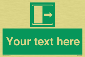 Custom sign safe condition Door slides right to open